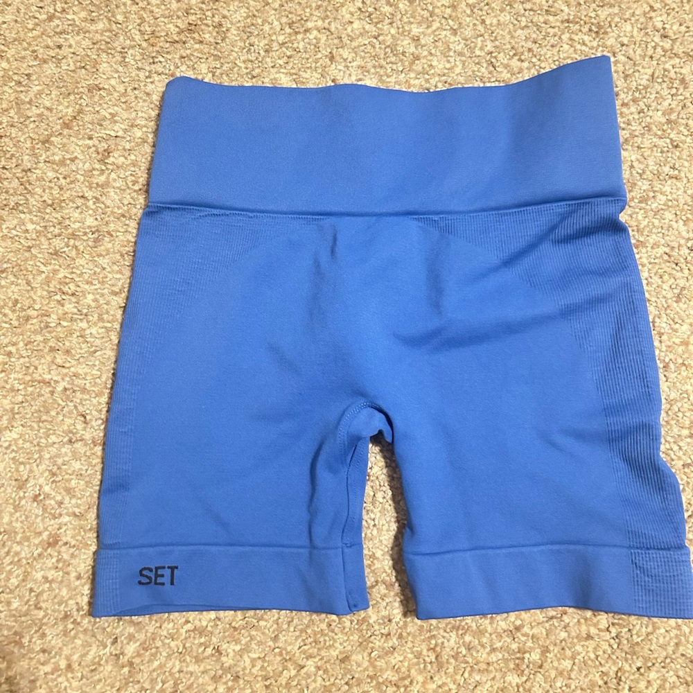 SET ACTIVE Sculptflex Bike Short in Cobalt